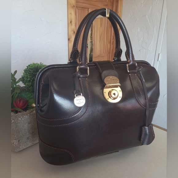Dooney & Bourke Handbags - Dooney & Bourke ALTO Large Frame Domed, Doctor Satchel, Bridle Leather